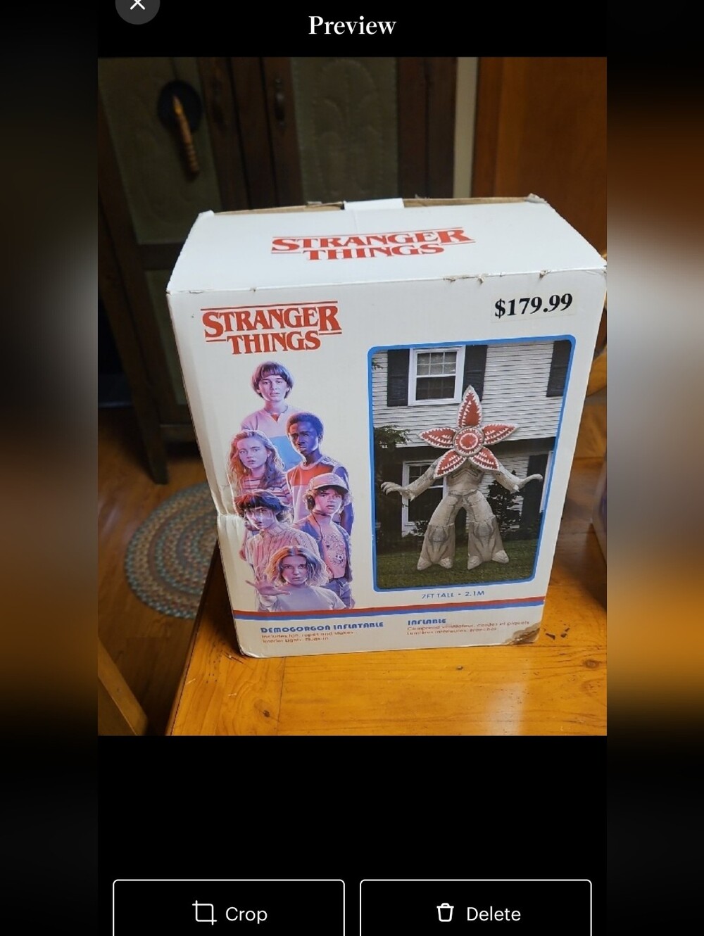 Inflatable Demogorgon 7ft Tall Yard Display